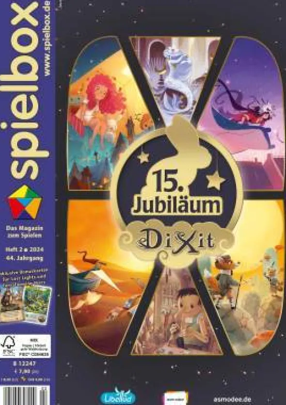 spielbox 2024 Heft 2 (inkl. Promos für Lost Lights und Terraforming Mars)