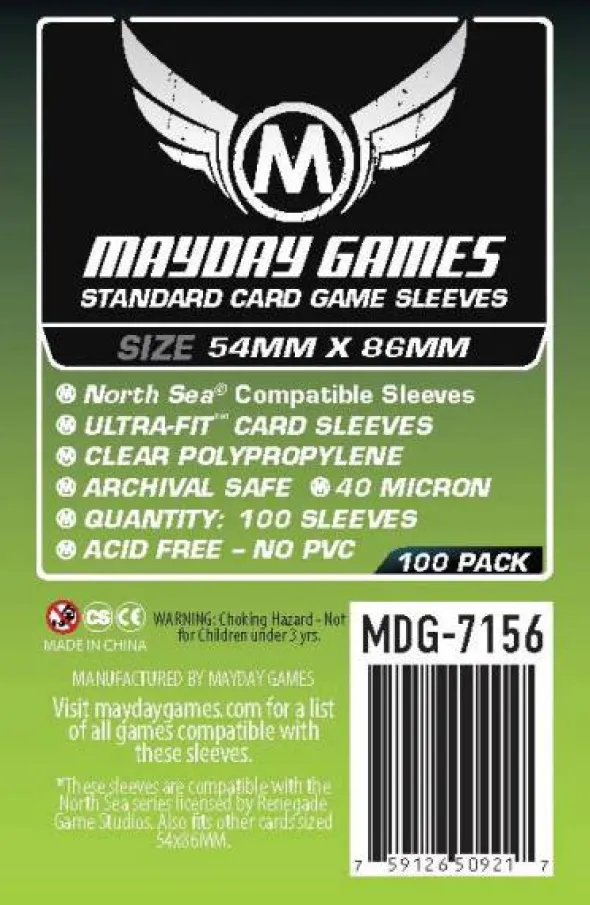 Standard North Sea Compatible Sleeves (100pcs) 54mm x 86mm - 7156