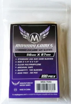 Standard USA Game Size Sleeves (100) 56mm x 87mm (lila) - 7040