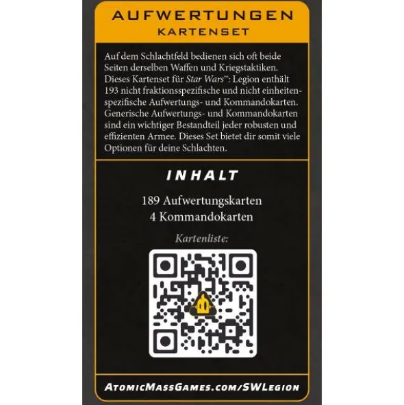 Star Wars: Legion - Aufwertungen Kartenset (Erw.)