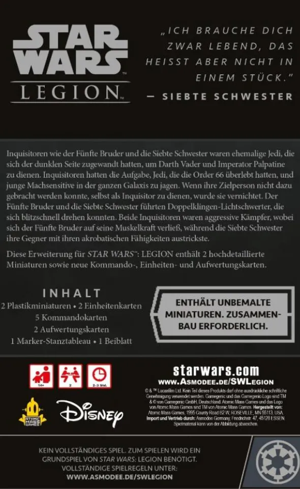 Star Wars: Legion - Fünfter Bruder & Siebte Schwester (Erw.)