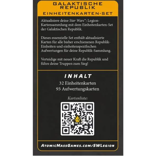 Star Wars: Legion - Galaktische Republik Einheitenkarten-Set (Erw.)