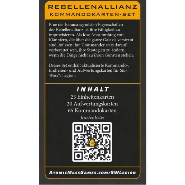 Star Wars: Legion - Rebellen-Allianz Kommandokarten-Set (Erw.)