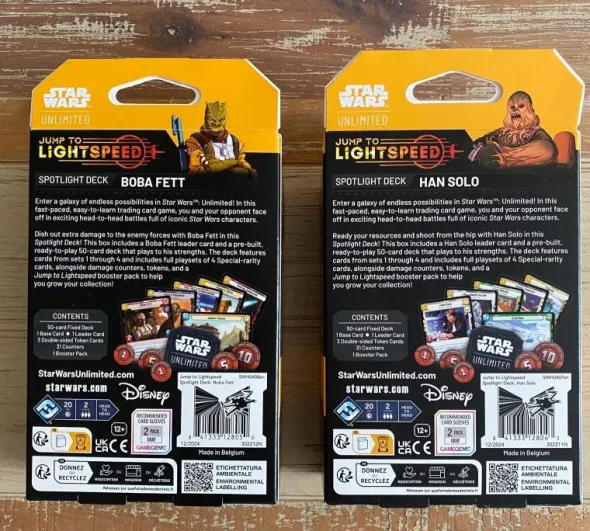 Star Wars: Unlimited - Jump to Lightspeed (Boba Fett and Han Solo Spotlight-Decks) (engl.)