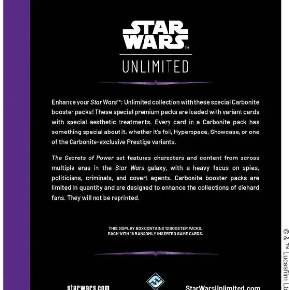 Star Wars: Unlimited - Secrets of Power (Carbonite Booster Display) (engl.)