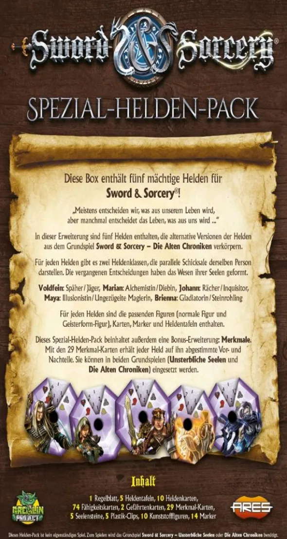Sword & Sorcery: Die Alten Chroniken - Alternative Helden & Geisterformen Spezial-Helden-Pack (Erw.)