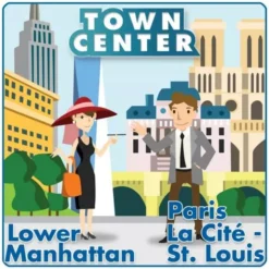 Town Center: Lower Manhattan/Paris La Cite – St. Louis (Exp.) (engl.)