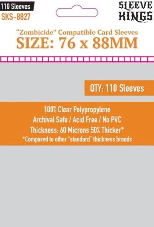 Zombicide Compatible Sleeves (110pcs) 76x88mm - 8827